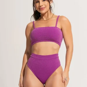 Biquíni Top Faixa Hot Pants Lurex Açaí