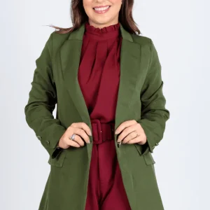 Blazer Alongado Detalhe Botões Fabiola Verde